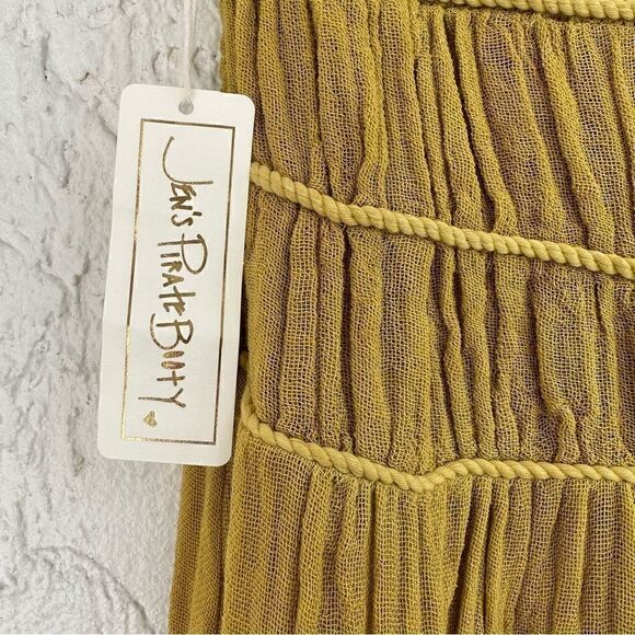 FREE PEOPLE Jen’s Private Booty Olivia Jumpsuit Size Small Gauzy Boho Yellow - Picture 12 of 13